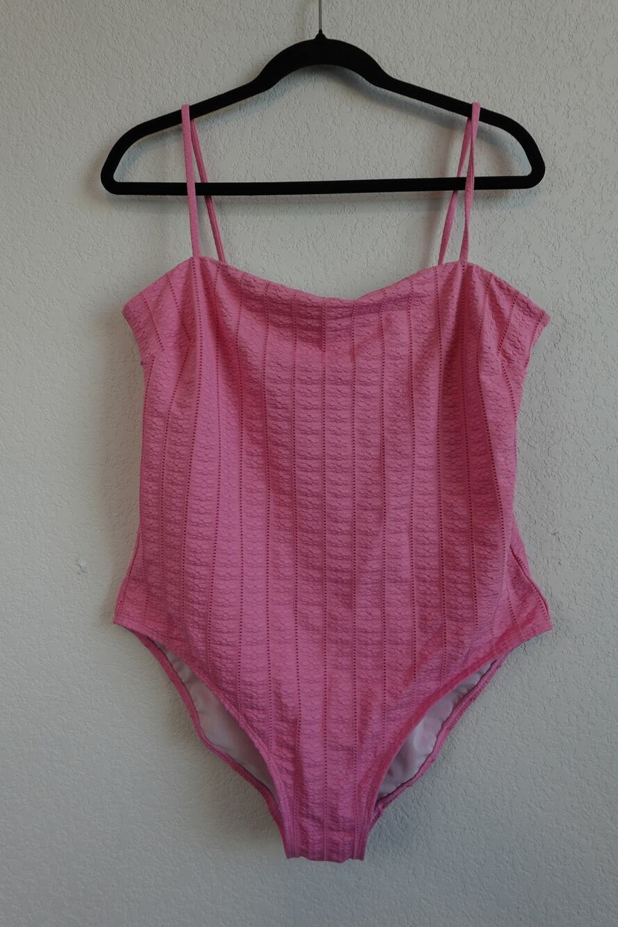 Charming Boden Candy Floss Pink Skinny Strap Swimsuit size 14